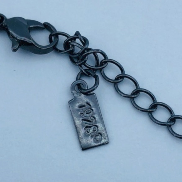 1928 Black Statement Necklace & Earring Set - Picture 6 of 6